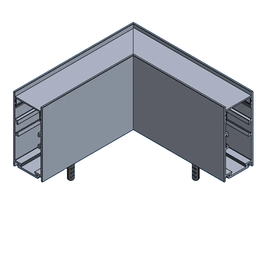 S-MOD Base Sobrepor Curva — Sistemas Lineares Luminatti LED
